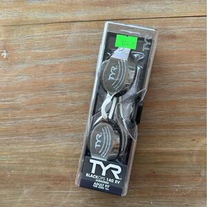 TYR Black Swim Goggles with Clear Lenses